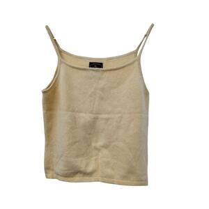 Lambswool Angora Blend Classic White Cream Knit Tank Size Large